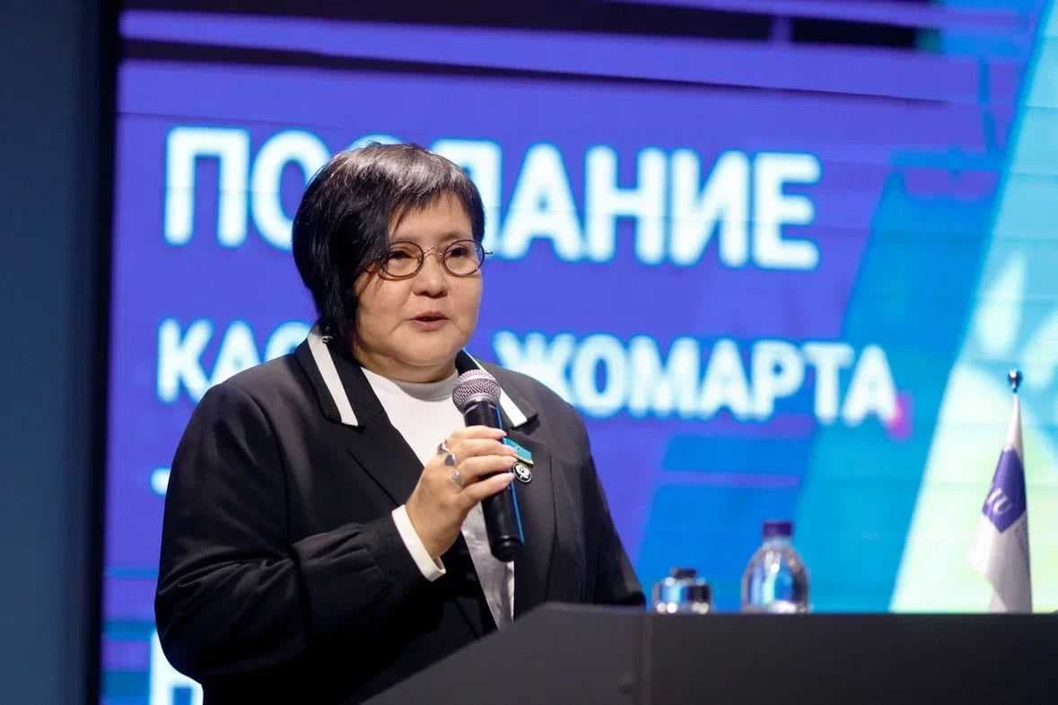 Гостевая лекция депутата Мажилиса Парламента РК Ажар Бахитовны  Сагындыковой в AIU — 1