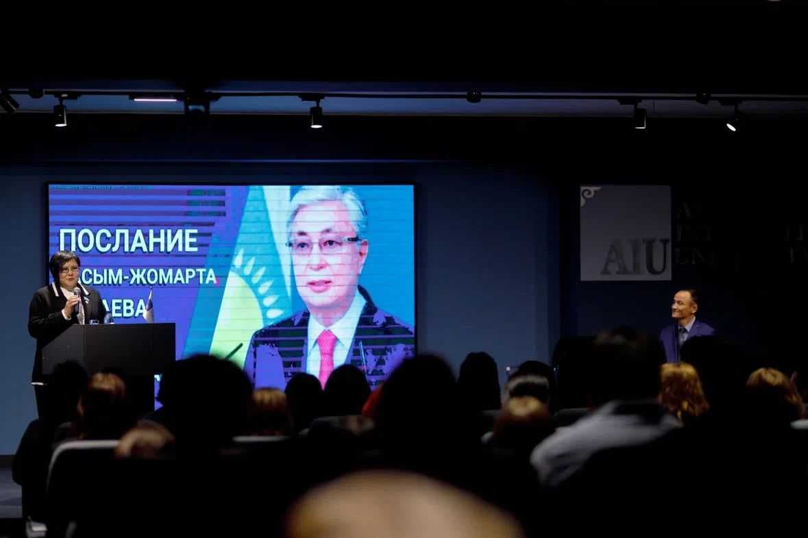 Гостевая лекция депутата Мажилиса Парламента РК Ажар Бахитовны  Сагындыковой в AIU — 6